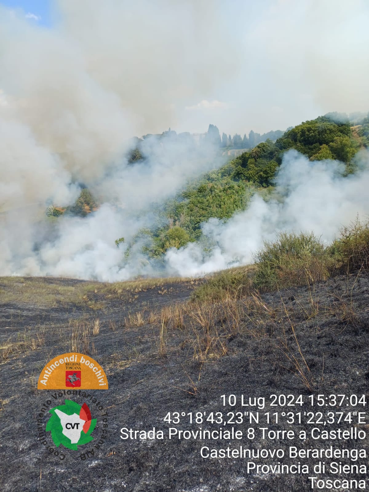 Due incendi scoppiati a Castelnuovo Berardenga (Si) e Manciano (Gr)